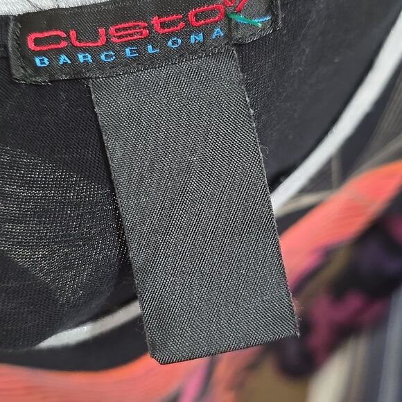 Custo Barcelona Vintage Colorful Geometric Long Sleeve Top S - Picture 3 of 6